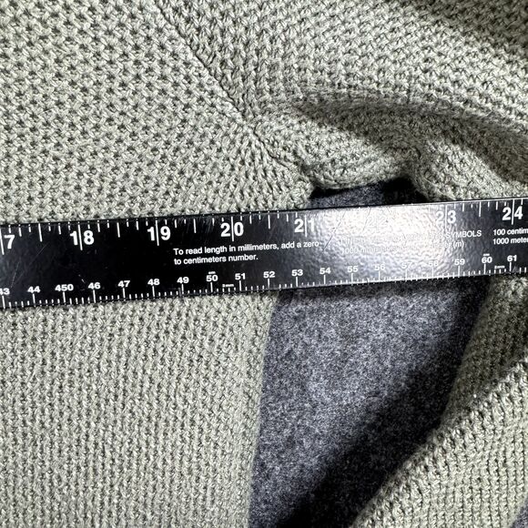 Madewell Province Sweater Women's Small Green Olive Army Cross-Back Slit Back - Picture 4 of 7